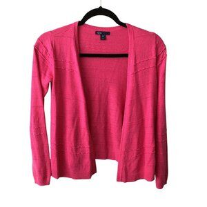 Girls' GapKids Solid Pink Long Sleeve Open Front Cardigan XL (12)